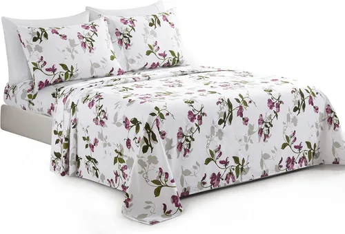 Vista 8 de Marina Decoration Ropa de cama ultra suave y sedosa con bolsillo profundo, rayón derivado de bambú para todas las estaciones, juego de sábanas de 6