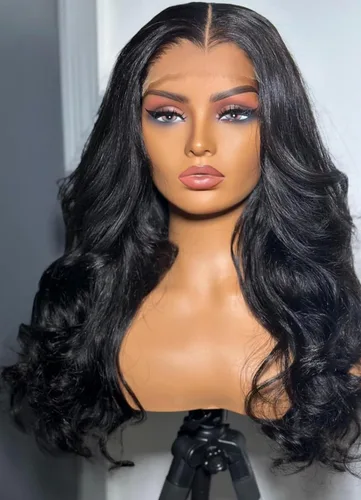 Vista 21 de BEEOS - Peluca frontal encaje HD 13x6 ondas corporales densidad 180% cabello humano nudos decolorados 18 pulgadas