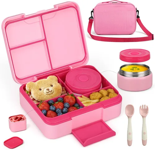 Vista 12 de WyfKyd Set de lonchera Bento con contenedor térmico de sopa para niños y adultos Bento Box Set with 9.5oz Soup Thermo Kids Leak-proof Lunch Box