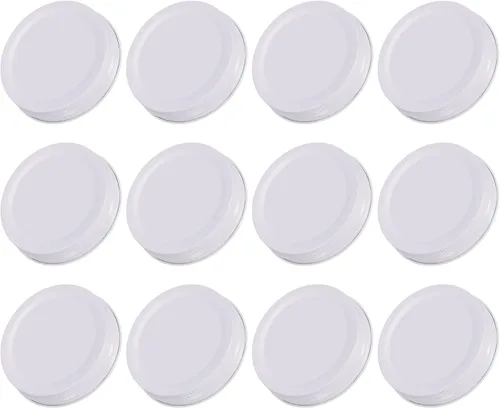 Vista 8 de uxcell Tapas para tarros de conserva, 2.76 pulgadas, boca regular, tapas de placa de hojalata a prueba de fugas para conservas de cocina