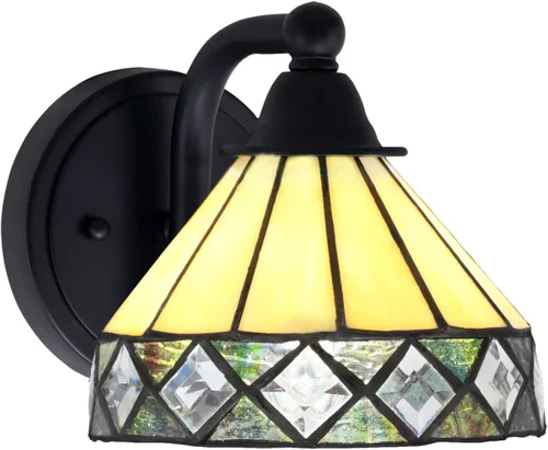 Vista 33 de Toltec Lighting Paramount - Aplique de pared de 1 luz, lámpara de pared para interiores, regulable, compatible con LED de base media, acabado