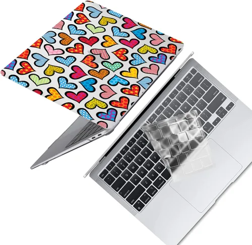Vista 25 de Funda protectora de plástico para MacBook Air de 11 pulgadas 2015-2010 modelo A1465 A1370, funda protectora de plástico para portátil y cubierta