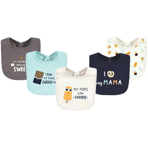 Vista 9 de Hudson Baby Baberos unisex de algodón para bebé, nube rosa, talla única (paquete de 2)