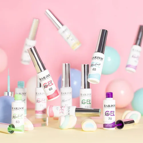 Vista 2 de RARJSM Arte de uñas en gel con líneas, conjunto de pintura de gel de colección de algodón de azúcar, pintura con alambre y dibujo de gel para diseño