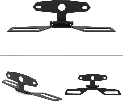 Vista 3 de Soporte de luz trasera para placa de matrícula, soporte plegable de luz trasera para placa de matrícula, soporte de luz trasera para motocicleta, ATV