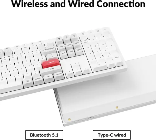 Vista 6 de Keychron Q6 Pro Teclado mecánico personalizado Bluetooth de tamaño completo para Mac Windows Linux, perilla programable QMKVIA de aluminio completo