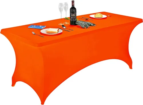 Vista 67 de FORLIFE - Funda de mesa de elastano, mantel ajustado de 4 pies para mesas rectangulares, funda elástica para patio, universal para bodas, banquetes