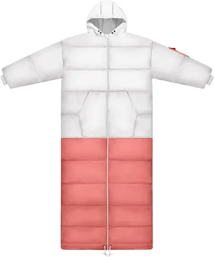 Vista 8 de Thermotuff Wearable Sleeping Bag with Dual Hoodie, Long Sleeves, Pockets & Adjustable Drawstring - Ideal for Camping, Cold Weather Hiking, and