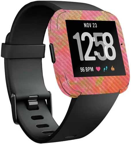 Vista 13 de MightySkins Piel de Fibra de Carbono para Fitbit Versa – Madera abstracta Protectora y duradera Acabado de fibra de carbono texturizada Fácil