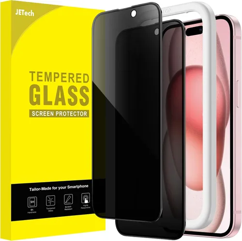 Vista 8 de JETech Protector de pantalla de privacidad de cobertura completa para iPhone 11 Pro/X/XS de 5.8 pulgadas, película de vidrio templado antiespía