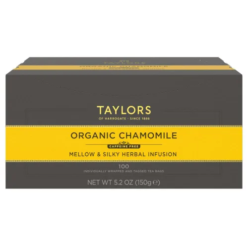 Vista 15 de Taylors of Harrogate Té de hierbas orgánicas de manzanilla, bolsas envueltas individualmente, 20 unidades (paquete de 1), suave, sedoso y suave, sin