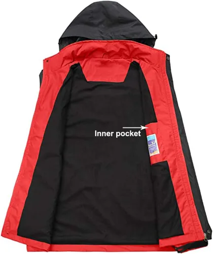 Vista 4 de Chaqueta impermeable para hombre, con capucha, senderismo, pesca, resistente al viento