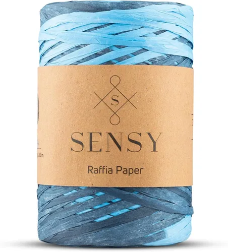 Vista 22 de Sensy Premium - Papel de rafia, 438 yardas, cinta de papel (verde)