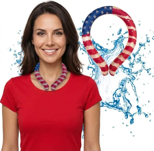 Vista 7 de CoolTimeUSA Tubo Refrescante para el Cuello Envolturas Refrescantes para el Cuello Usables para el Calor del Verano Paquete de Frío de Manos Azul