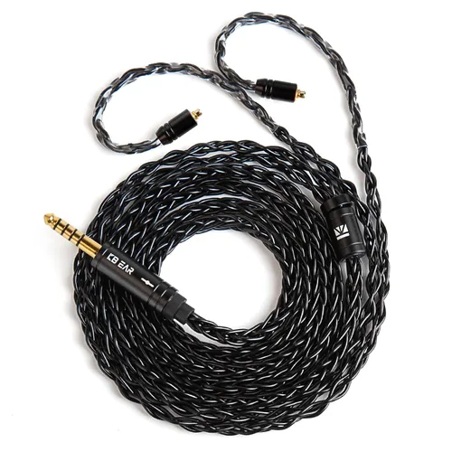 Vista 21 de KBEAR ST12 MAX - Cable IEM de 4.9 ft/4.92 pies, 8 hebras, 4N OFC, chapado en plata, cable de extensión de auriculares de 14 núcleos, cable de Gris