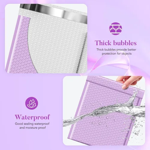 Vista 2 de Fuxury Sobres de burbujas de 8.5 x 12 pulgadas, paquete de 240 sobres grandes de burbujas utilizables de 8.5 x 11 pulgadas de grosor para enviar