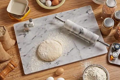 Vista 6 de JEmarble Tablero para Pastelería 8x12 pulgadas con Pies de Goma Antideslizantes para Mayor Estabilidad, Perfecto para Mantener la Masa Fresca