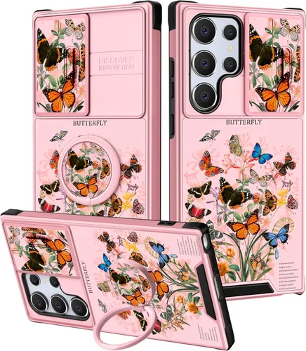 Vista 156 de Funermei para Samsung Galaxy Z Flip 4 Funda - Funda de Teléfono Bonita para Mujeres y Niñas con Mariposas Bonita Estética Femenina Diseño