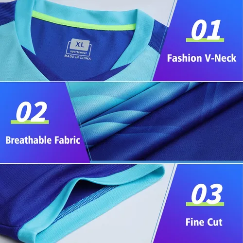 Vista 3 de VIPOKO Camisetas de fútbol personalizadas con logotipo de cualquier nombre número de equipo camisetas de fútbol personalizadas para hombres y niños
