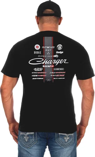 Vista 3 de JH DESIGN GROUP Dodge Charger - Camiseta de manga corta con cuello redondo para hombre