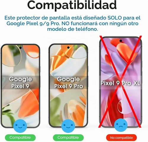 Vista 2 de amFilm OneTouch for Google Pixel 9 Pro/Pixel 9 [6.3''] Screen Protector