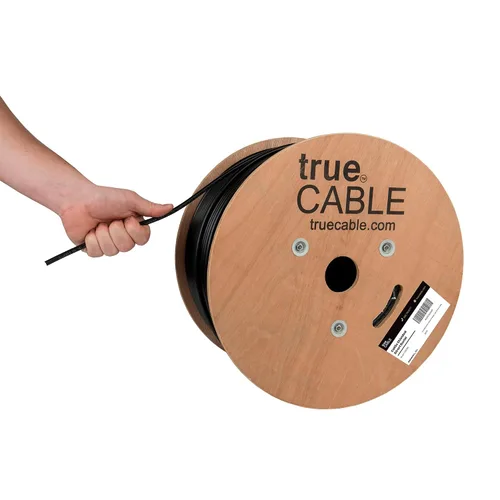 Vista 11 de TRUE CABLE Cat5e Cable Ethernet a granel de entierro directo, blindado F/UTP, 500 pies, negro, impermeable, chaqueta OSP para exteriores, cobre
