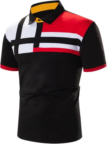 Vista 3 de Polos de golf de manga corta para hombre, de ajuste regular, estilo casual