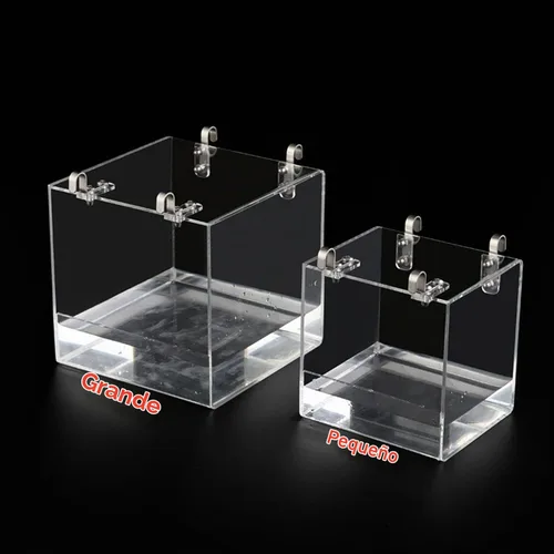 Vista 6 de GURECOD Cubo de baño colgante para pájaros, bañera de pájaros, caja de ducha, cuenco de jaula, accesorio para pájaros pequeños, periquitos canarios