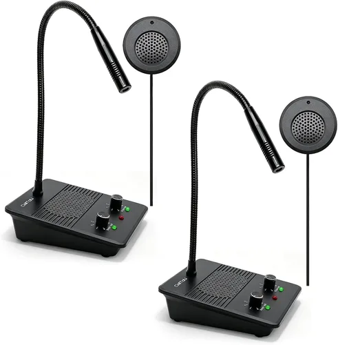 Vista 11 de CallToU Sistema de Intercomunicador con Altavoz de Ventana, Micrófono de Intercomunicación de Dos Vías Antiinterferencia para Hablar a Través