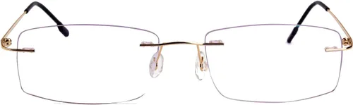 Vista 16 de Agstum Titanium Alloy Flexible Rimless Hinged Frame Optical Eyeglasses Frames