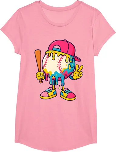 Vista 30 de Camiseta de béisbol Ice Cream Drip Youth Back To School Baseball Stuff