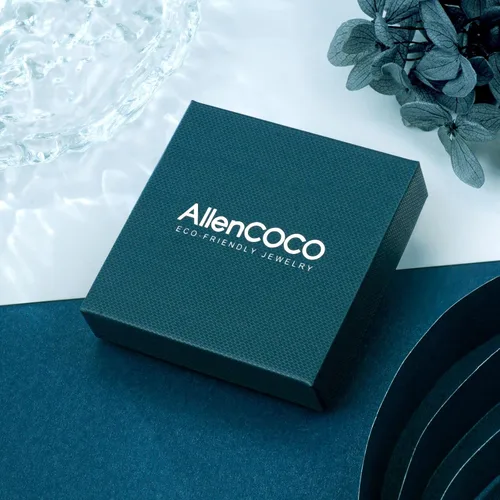 Vista 6 de AllenCOCO Anillo de oro para mujer, con piedras preciosas de moda, chapado en oro de 18 quilates, anillo de declaración