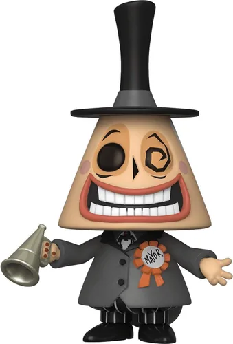 Vista 6 de POP Disney The Nightmare Before Christmas Mayor con megáfono Funko POP figura de vinilo con funda protectora compatible POP Box, multicolor, 3.75