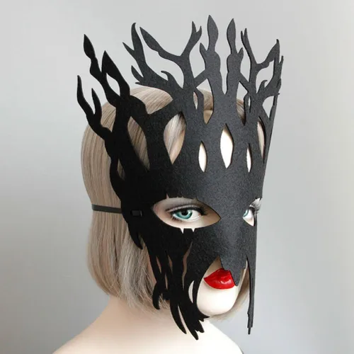 Vista 4 de Máscaras de Halloween para mascarada, máscara de árbol genial, decoración de broma de Navidad