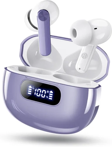 Vista 12 de Wekily Auriculares inalámbricos, auriculares Bluetooth 5.3 con pantalla de alimentación LED, auriculares inalámbricos 2025, estéreo de alta