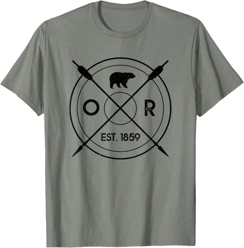 Vista 26 de Oregon Beaver State Bear OR Est. 1859 - Camiseta de regalo, gris, S