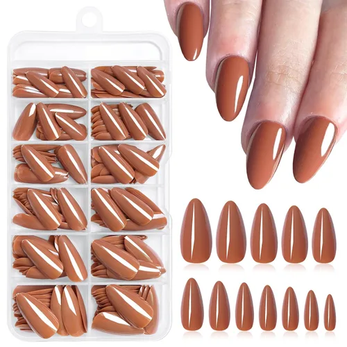 Vista 18 de 240 uñas postizas de color rosa gelatina, uñas postizas medianas con Rosado jalea