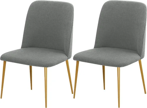 Vista 24 de Gollense Fundas de silla con respaldo curvado para comedor, fundas modernas de mediados de siglo, protector de asiento de silla semicírculo