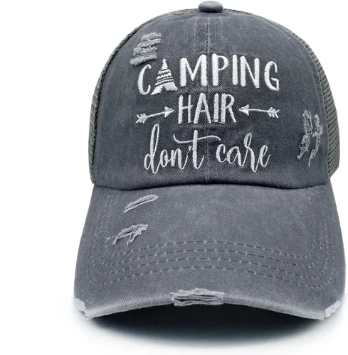 Vista 7 de Gorro de béisbol bordado divertido para hombres y mujeres, con coleta de caballo