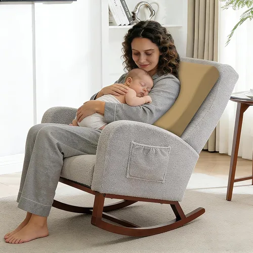 Vista 3 de Almohada cervical 2 en 1, almohada de apoyo lumbar para sofá reclinable y sillas planeadoras de guardería, cojín de espuma de alta resistencia