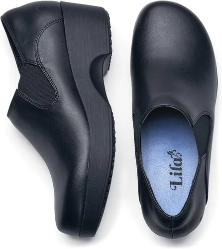 Vista 5 de Shoes for Crews Zuecos de trabajo antideslizantes para mujer, cómodos, antideslizantes, para el servicio de alimentos, hospitalidad, mantenimiento