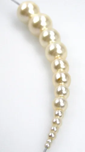 Vista 7 de Perlas de imitación de cristal redondas checas, 600 piezas (4 x 150 piezas) de perla crema de 0.079 in