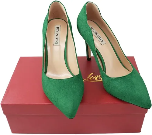 Vista 7 de JOY IN LOVE Zapatos Claros para las Mujeres Tacones Puntiagudos Deslizamiento en los Lados Transparente Bombas