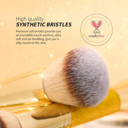 Vista 4 de DUcare Brochas de maquillaje Cepillo corrector de doble punta para base de polvo