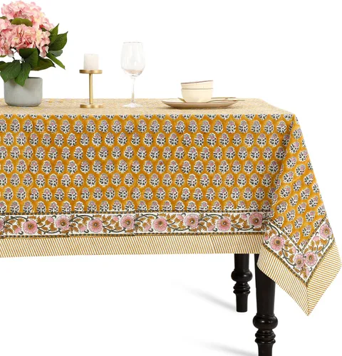 Vista 26 de CPC - Mantel rectangular 100% algodón con estampado de ágata verde, 54 x 54 Mantel decorativo hecho a mano lavable y reutilizable para mesa