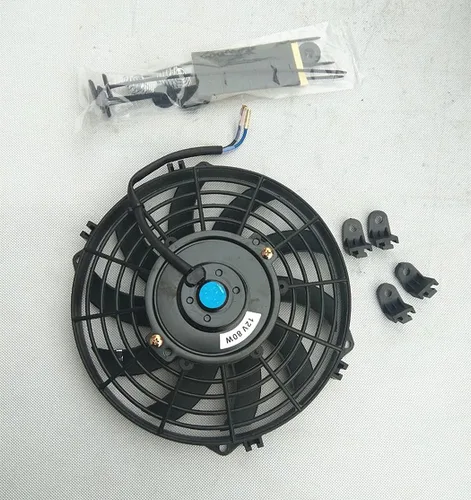 Vista 7 de Radiador de aluminio de 3 filas + ventilador para Toyota Land Cruiser FJ40 FJ45 Gasolina MT 1970-1980 1971 1972 1973
