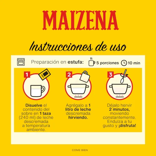 Vista 5 de Maizena Arroz con Leche Mix 1.6 oz (paquete de 3)