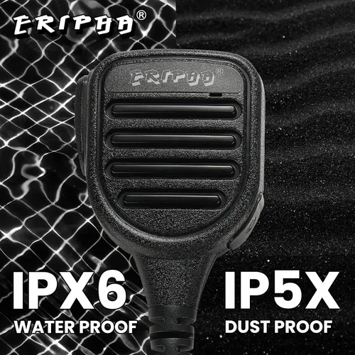Vista 6 de Altavoz de micrófono de hombro compatible con Motorola XPR 3000 3000e 3300 3300e 3500e 3500e impermeable IP56 Micrófono de altavoz de radio