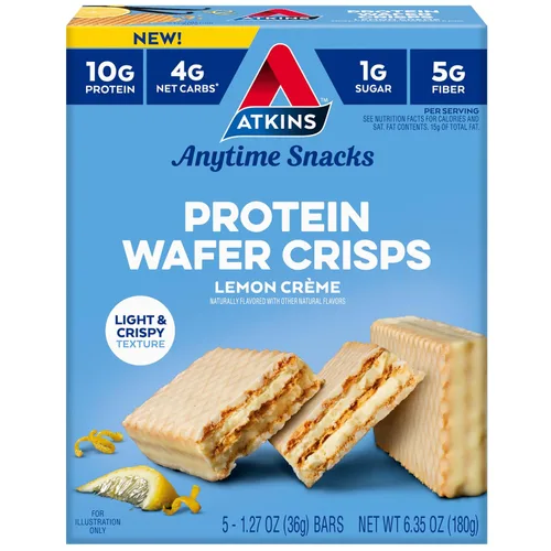 Vista 9 de Atkins Galletas de proteína crocantes, 305405, Peanut Butter, 1
