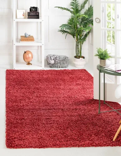 Vista 526 de Unique Loom Colección Davos Shag - Alfombra Lino